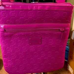 Micheal Kors Crossbody Bag Adjustable Strap HOT PINK!!